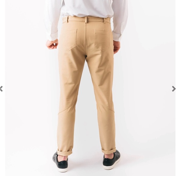Men's Khaki Office Chinos 30" - Zyia Activewear - Picture 3 of 5